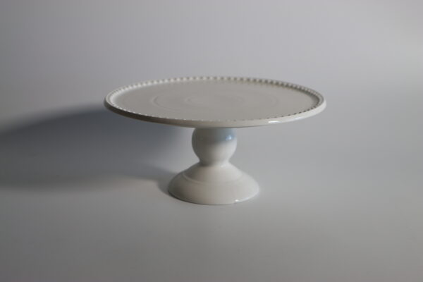ホワイト・ドットエッジ・フラットケーキスタンド｜DB250100044