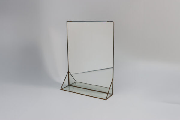 ゴールドフレーム・シェルフミラー｜AE250000143