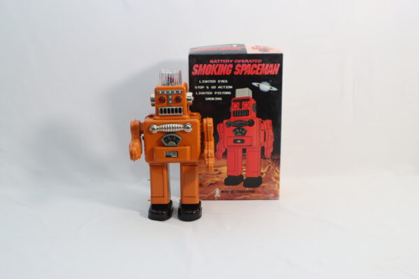 ブリキ玩具「スモーキング・スペースマン」（箱付き）｜ED250000052