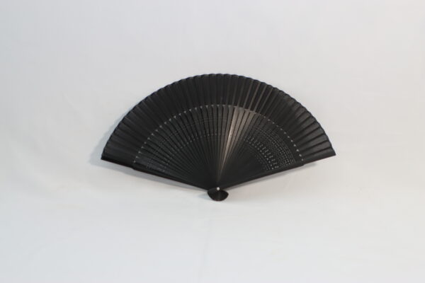 モダン・ブラック プレーン布扇子｜DD250300064