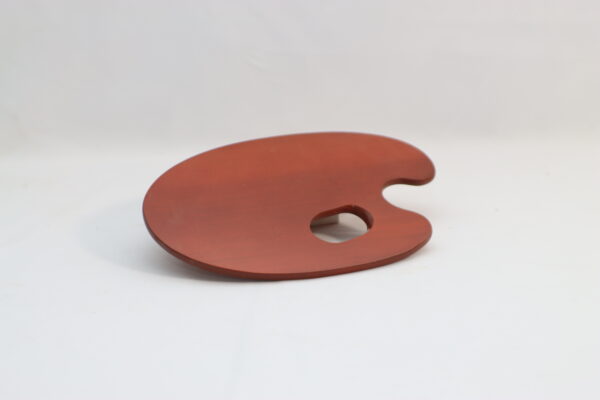 木製オーバルパレット（レッド）｜EA250400084