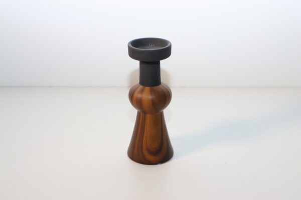 モダン・ウッド＆セラミック・キャンドルスタンド｜AB250000323