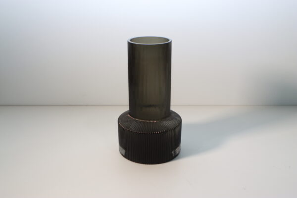 スモーキー・フルーテッドベース トールシリンダー｜AA250000236