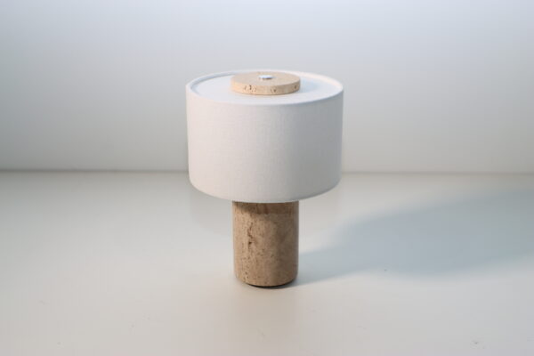 トラバーチン・シリンダー・テーブルランプ｜AC250000265