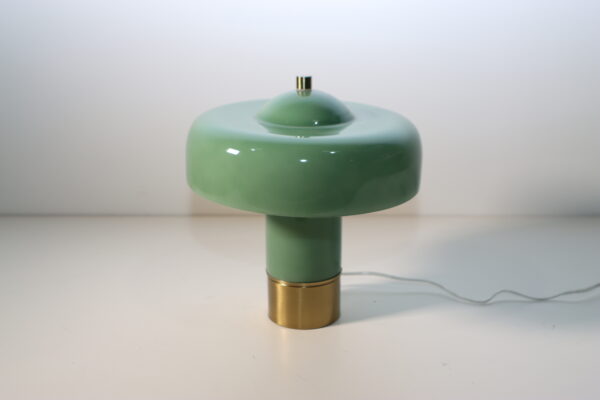 セージグリーン・グラストップ・テーブルランプ｜AC250000266