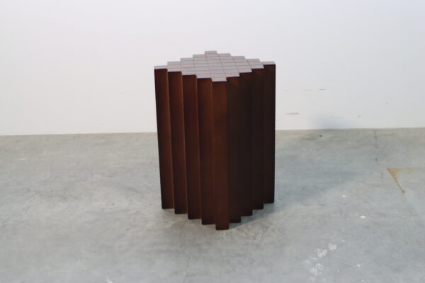 幾何学フォルム・ウッドスツール（ダークブラウン）｜BD250000035