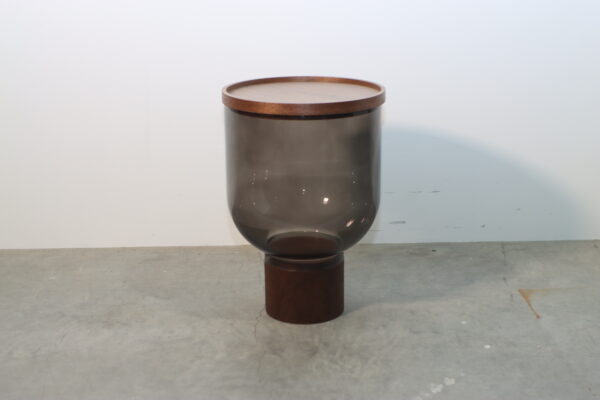 モダン・スモークガラス・サイドテーブル｜BE250100033